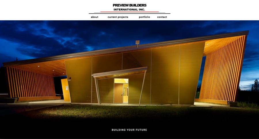 Preview Builders International Homepage